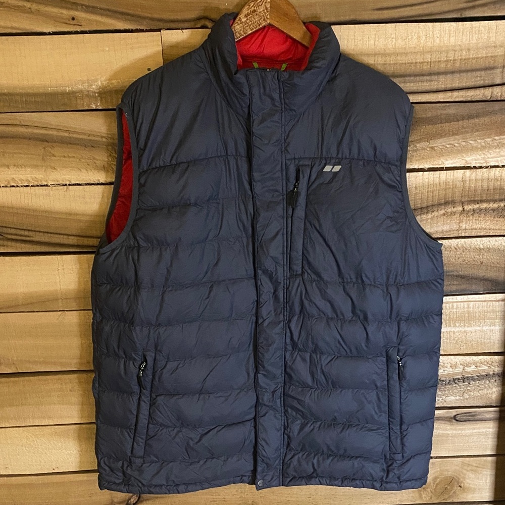 Koppen Gray and Red Down Puffer Vest size XL